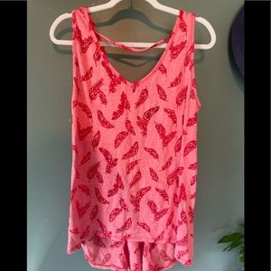 French Laundry Size L Cross back Printed Shirt